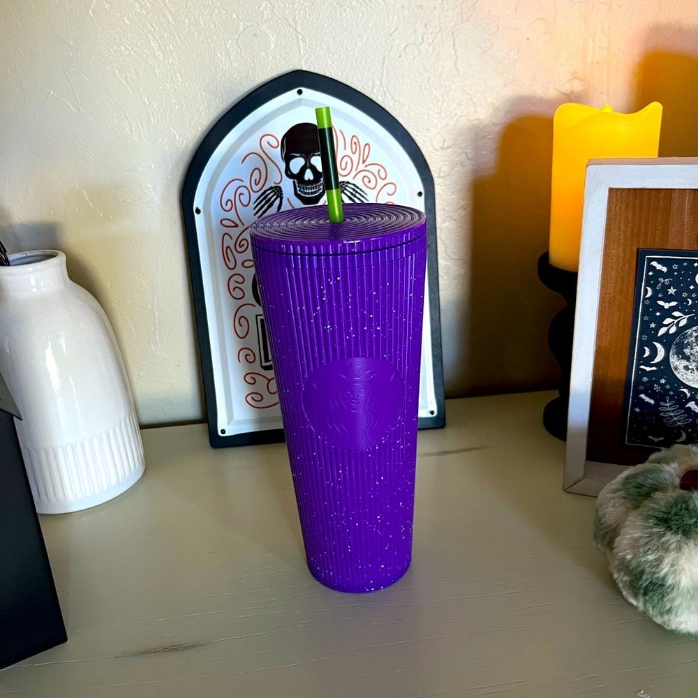 Starbucks Halloween 2024 Large Glow-in-the-Dark Purple Tumbler